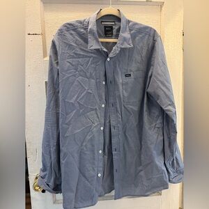 Men’s RVCA Blue Pinstripe Button Down